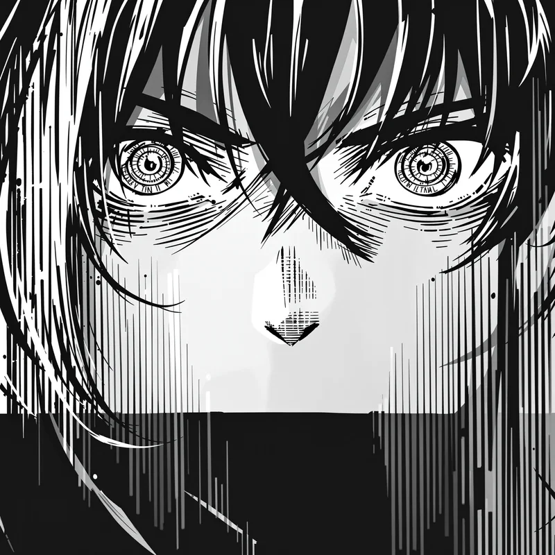 Ink style PFP with shadow and sharp linework