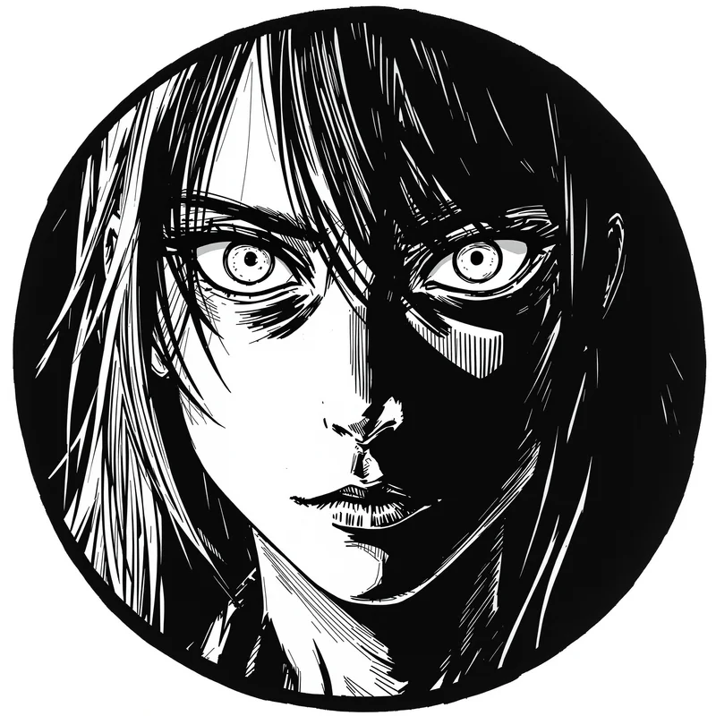Manga PFP with strong ink lines and face clarity