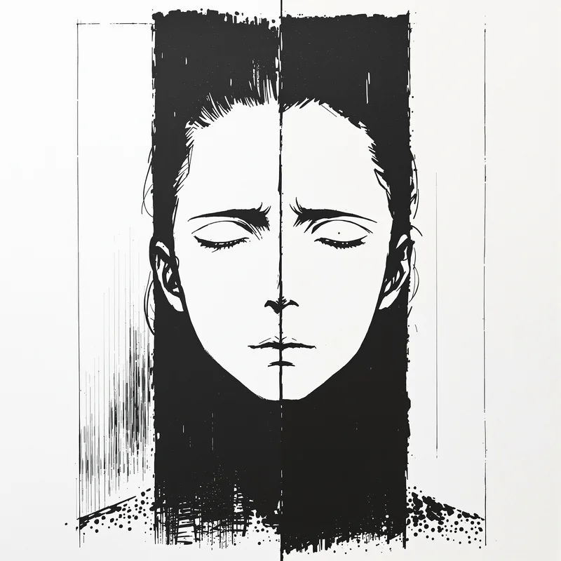 Manga PFP with strong ink lines and face clarity