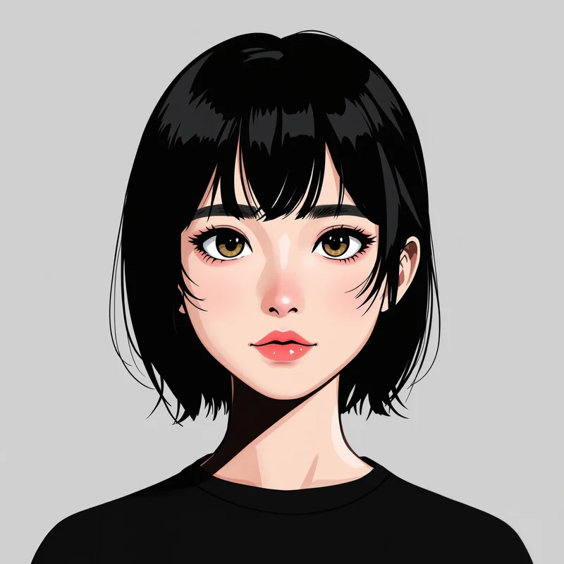 manga PFP portrait with minimal background for aesthetic profile icon