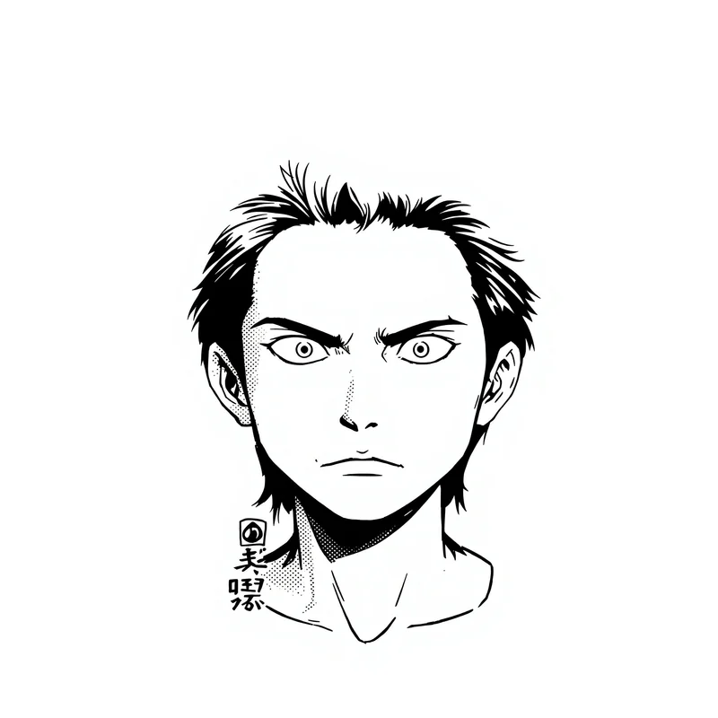 high contrast manga PFP with crisp linework for aesthetic profile icon