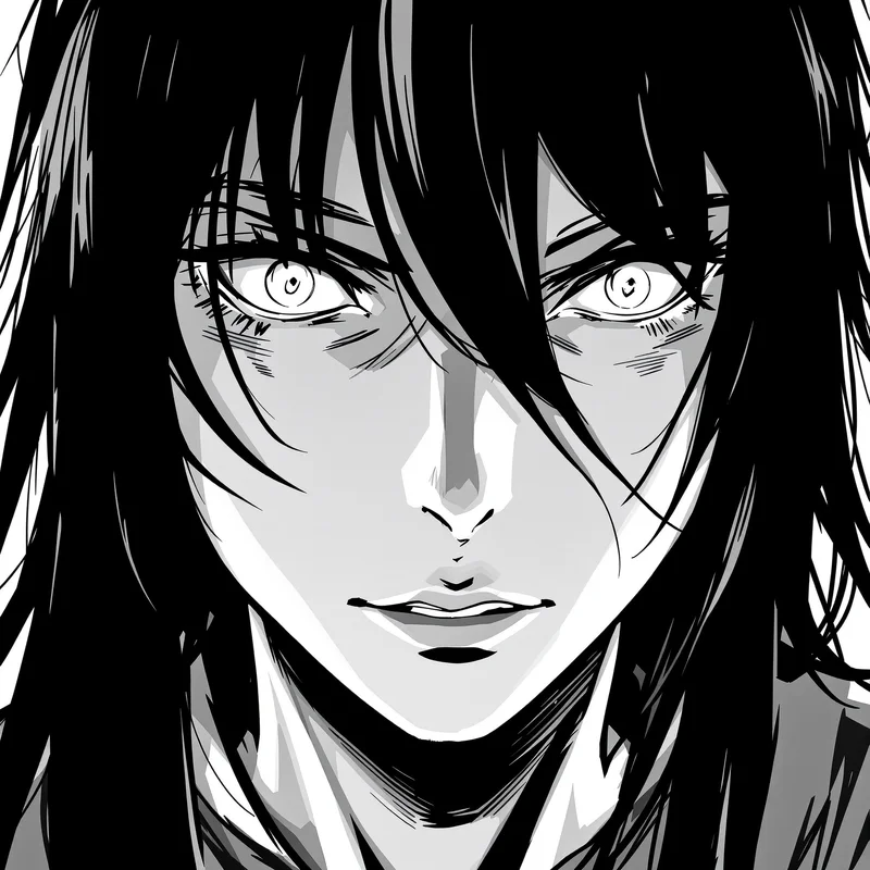 manga PFP portrait with panel style framing for online avatar styling