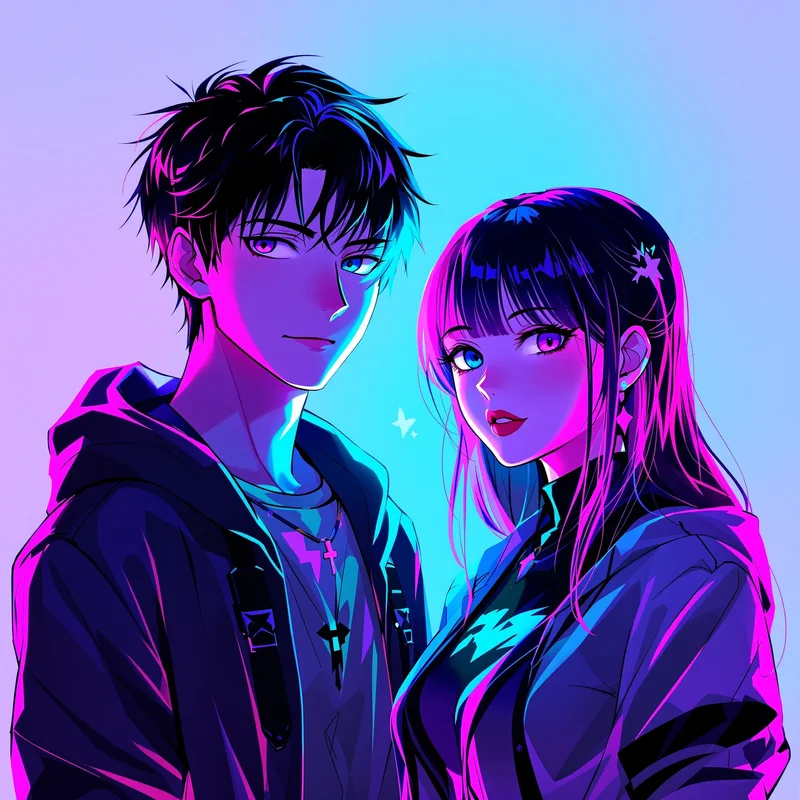 matching PFP duo with matching theme for social media avatars