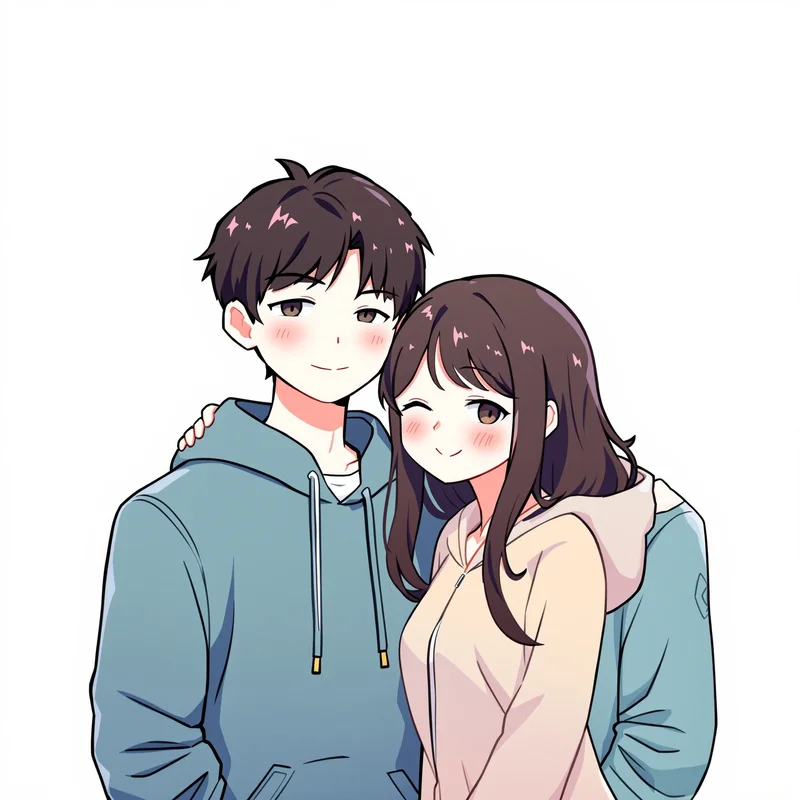 couple avatar set with synced pose for avatar display