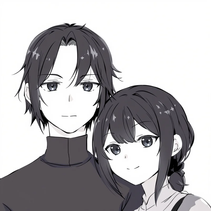 matching PFP duo with complementary colors for social media avatars