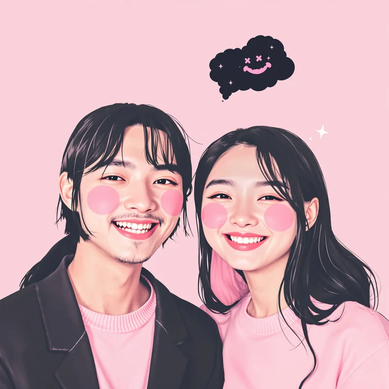 matching profile picture with complementary colors for messaging profile icons