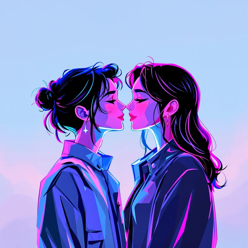 matching profile picture with mirrored design for messaging profile icons