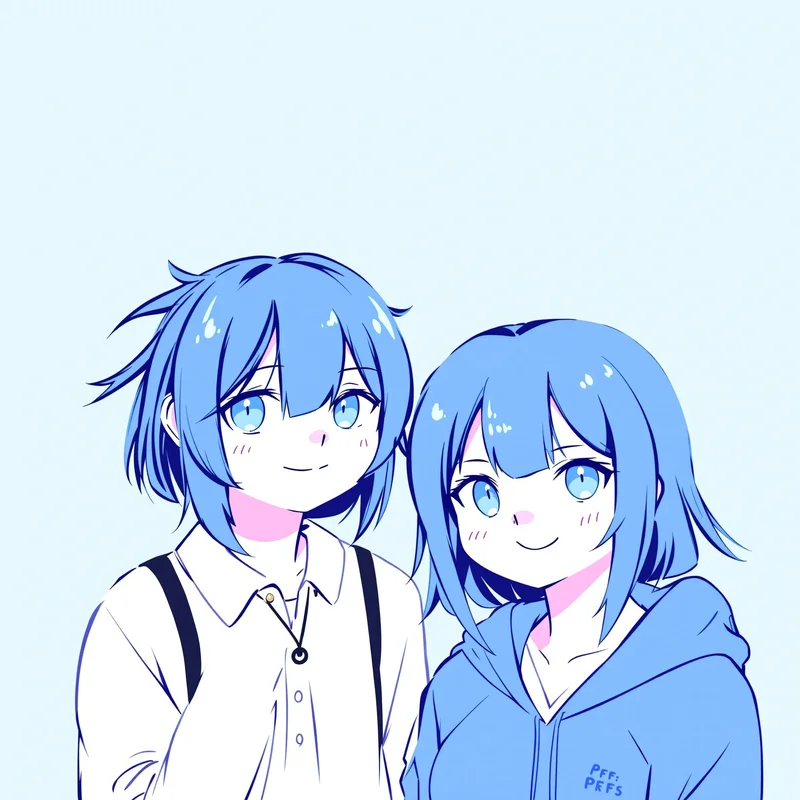 friend PFP pair with complementary colors for profile picture use