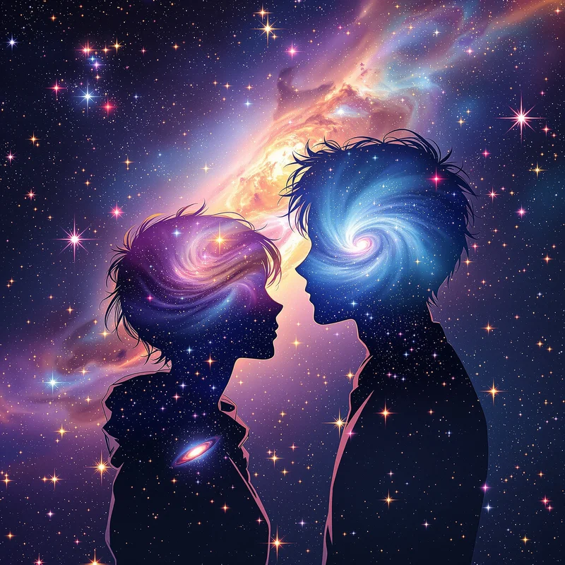 Cosmic galaxy matching PFP duo with celestial energy