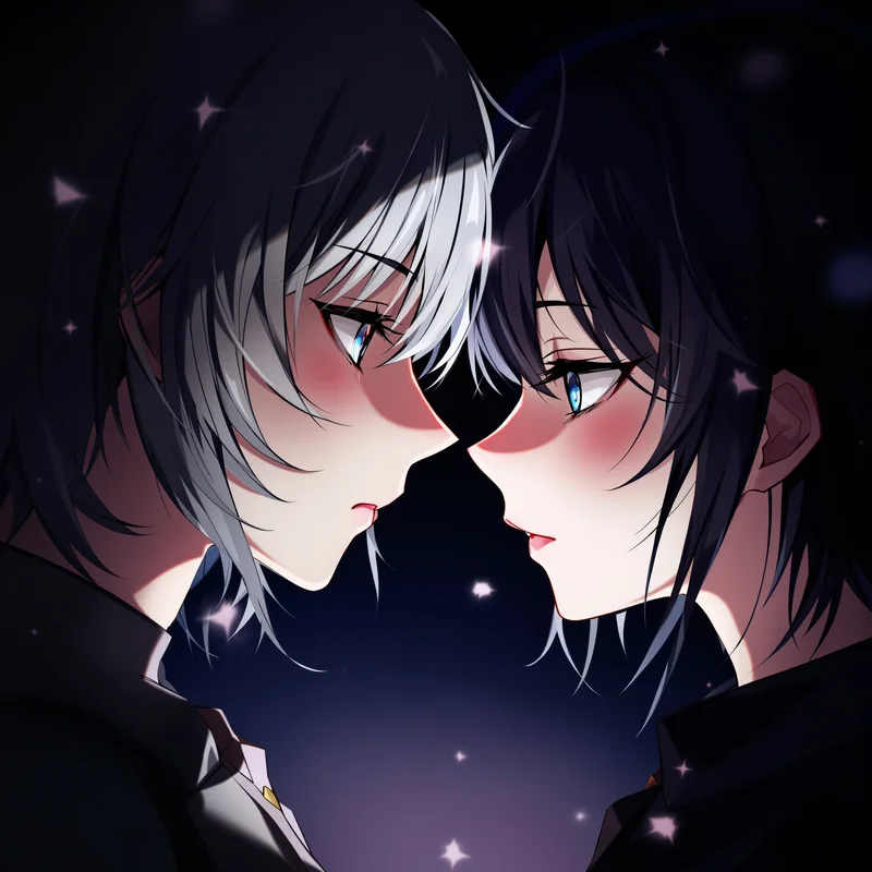 Silent anime pair matching PFP with emotional distance