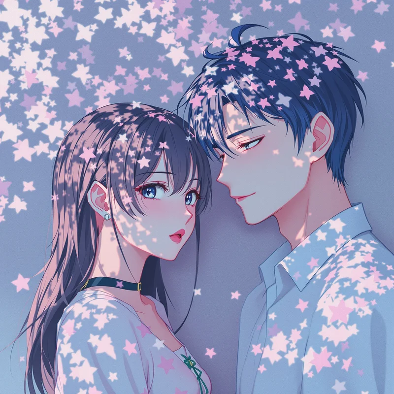 Soft girl and cold boy matching PFP aesthetic