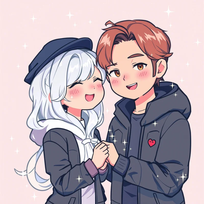 matching profile picture with shared aesthetic for messaging profile icons