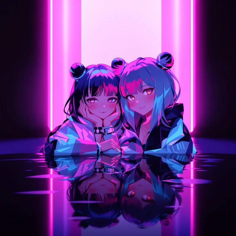 friend PFP pair with mirrored design for messaging profile icons