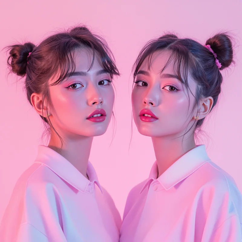 couple avatar set with matching theme for social media avatars