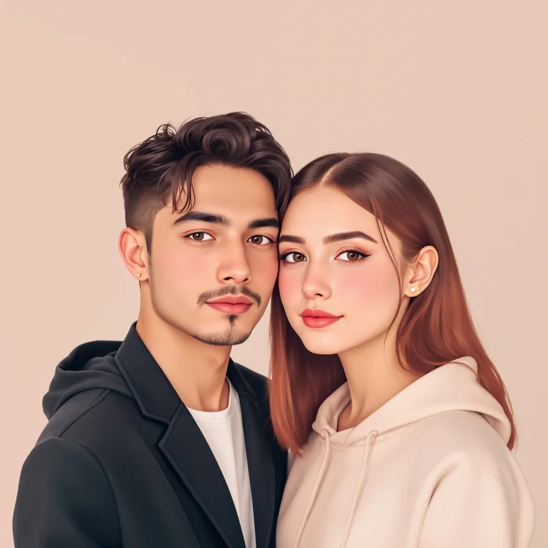 matching profile picture with shared aesthetic for social media avatars