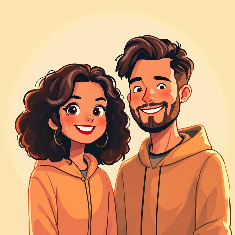 duo avatar image with synced pose for avatar display