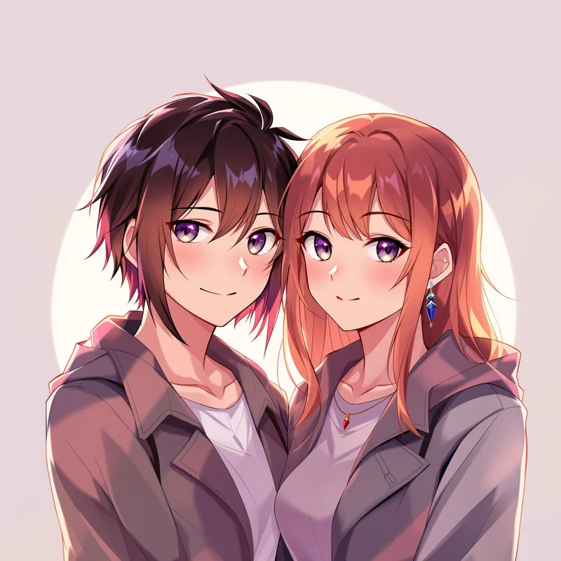 friend PFP pair with complementary colors for social media avatars