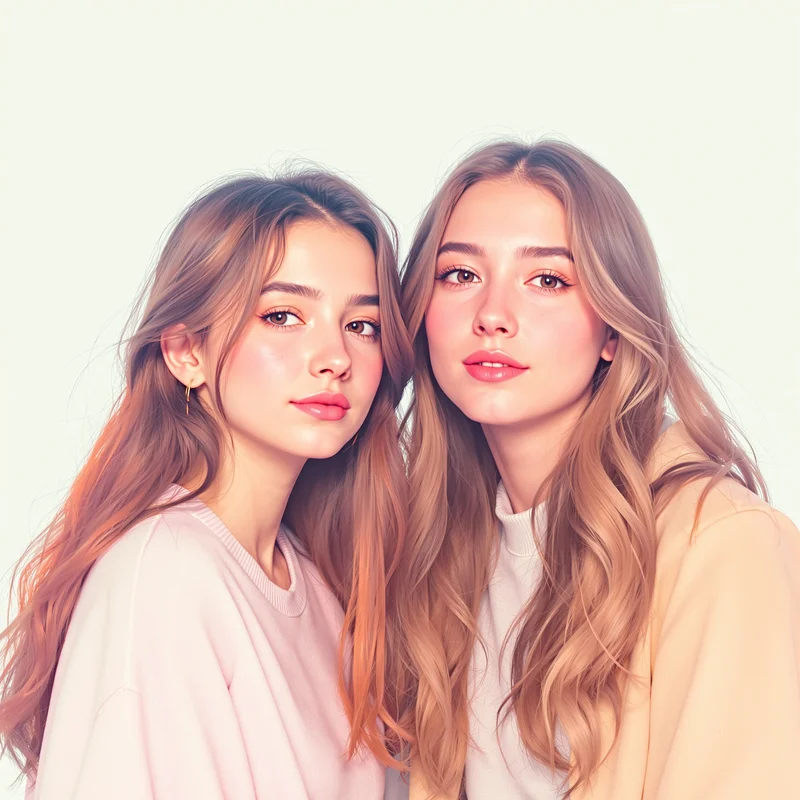 duo avatar image with mirrored design for messaging profile icons