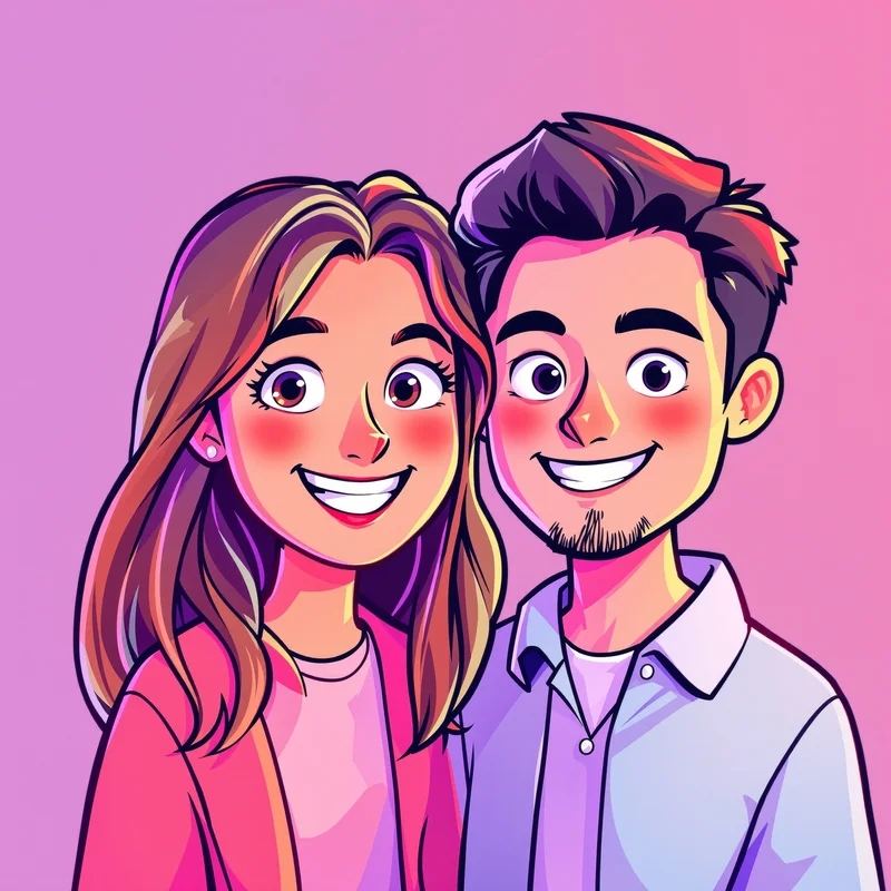 friend PFP pair with complementary colors for messaging profile icons