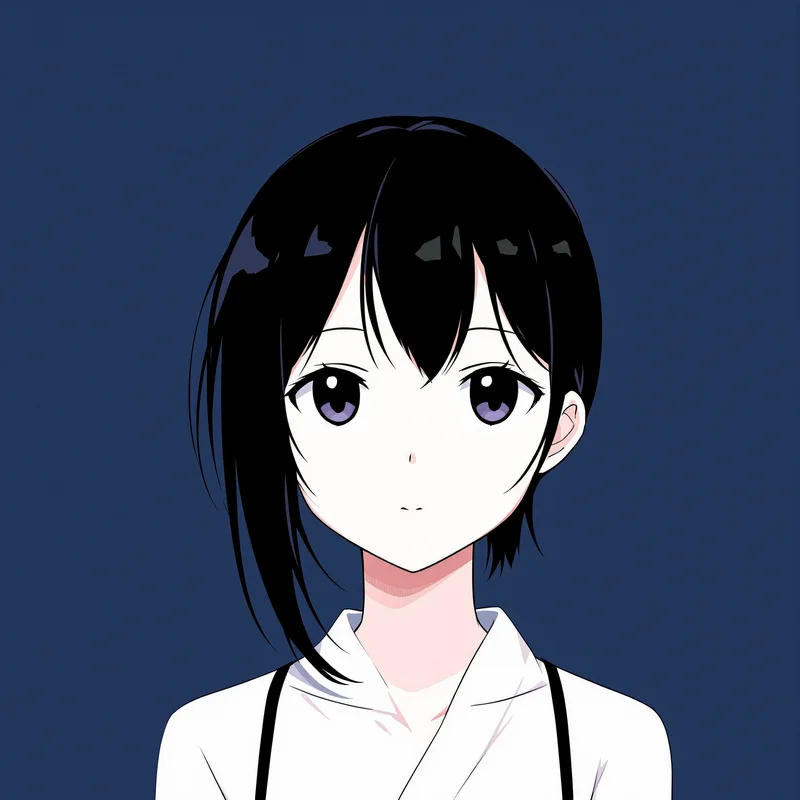 shadow Megumi portrait with clean gradient background for JJK PFP design