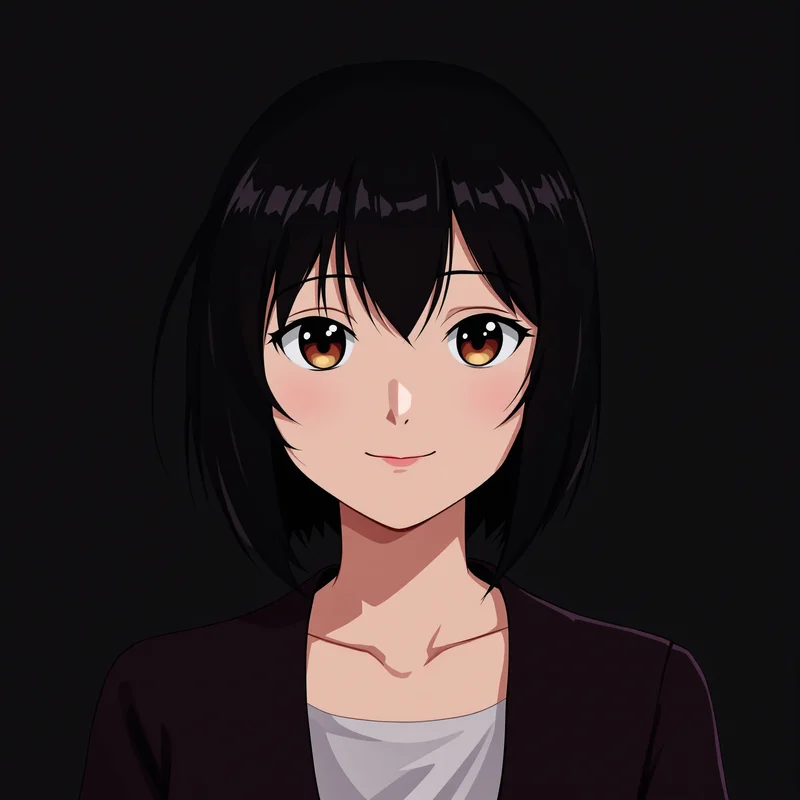 dark Megumi profile avatar with minimal dark background for profile picture use