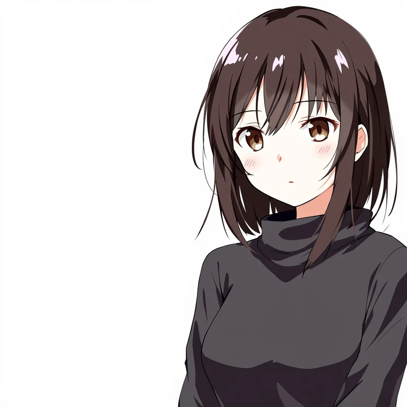 minimal Megumi avatar image with minimal dark background for online avatar styling
