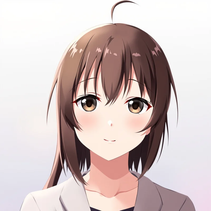 centered Megumi PFP portrait with calm tone palette for avatar display