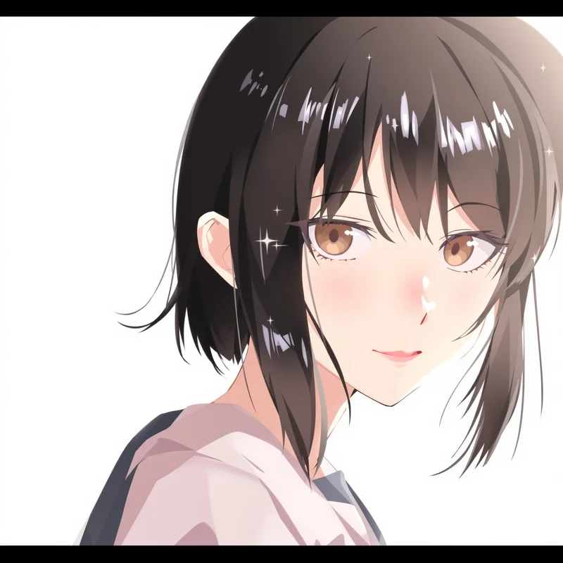 calm Megumi anime portrait with smooth gradient tones for messaging profile icon