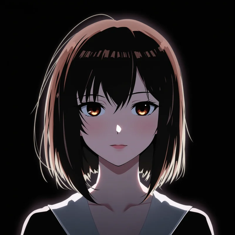 clean Megumi PFP avatar with subtle shadow effects for profile picture use