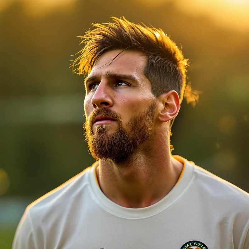 Messi avatar profile image with champion focus