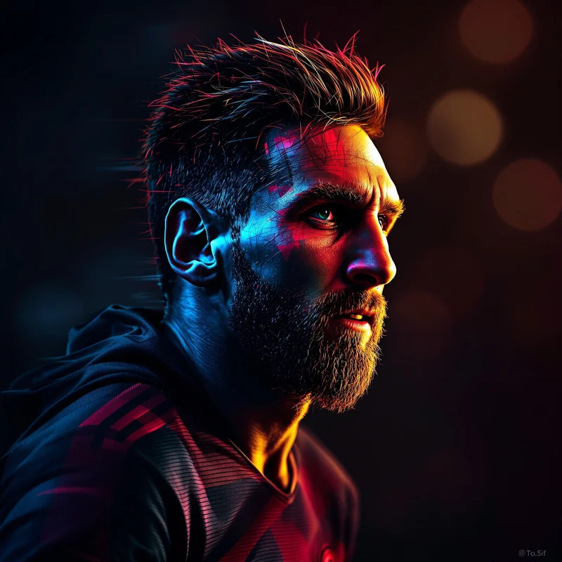 Messi PFP with strong football composition