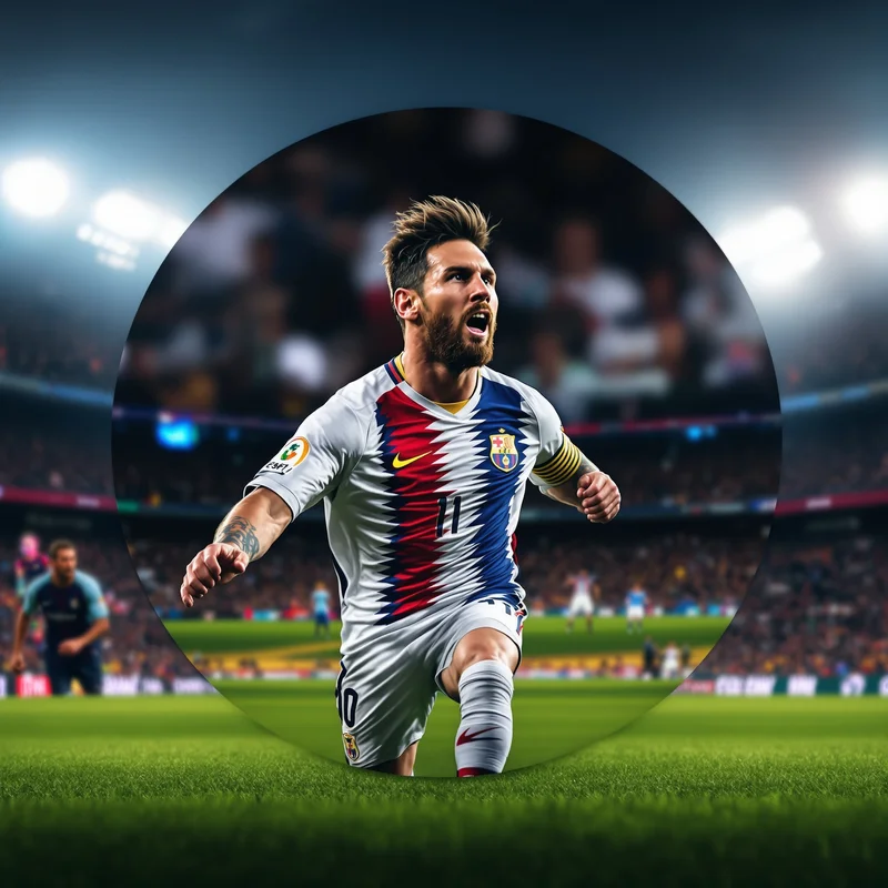 Messi PFP with strong football composition