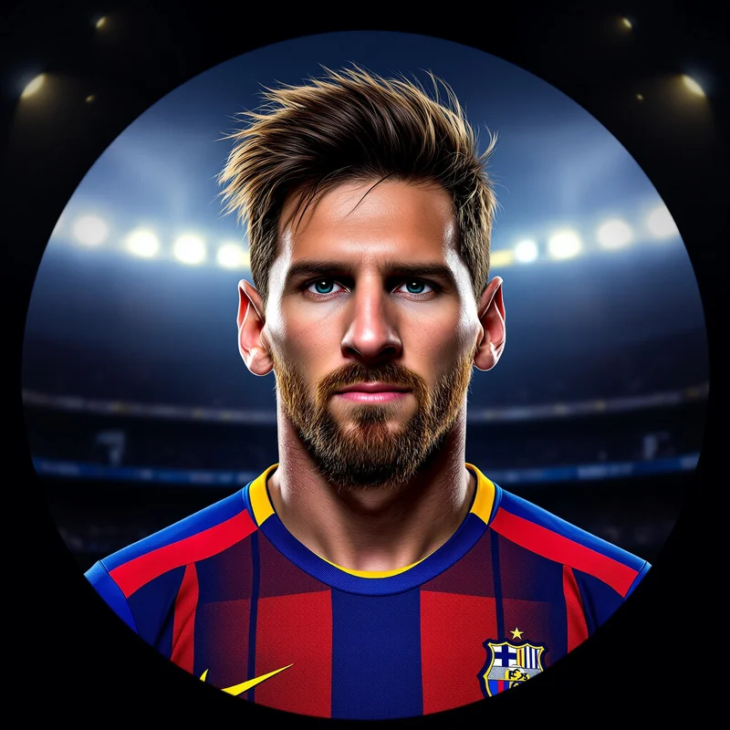 Messi avatar portrait with calm dominance