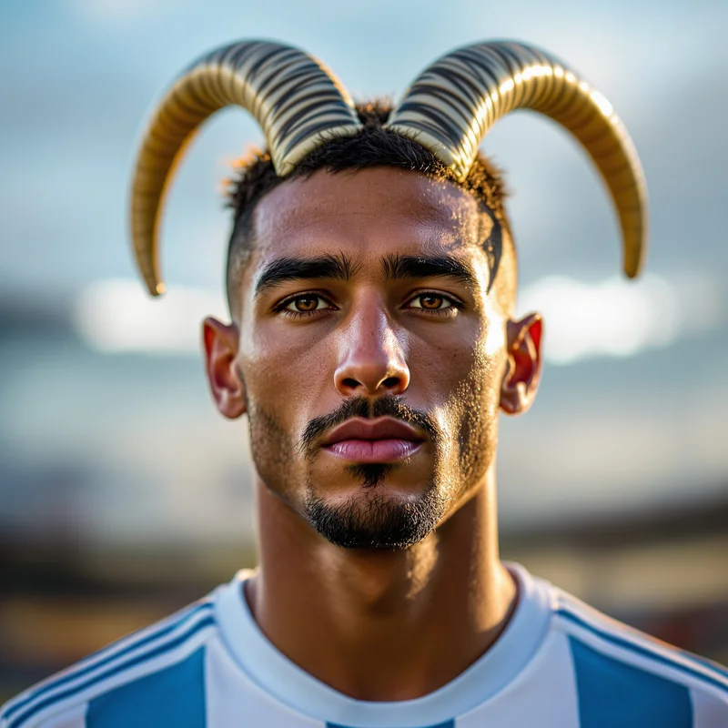 Messi avatar profile image with champion focus