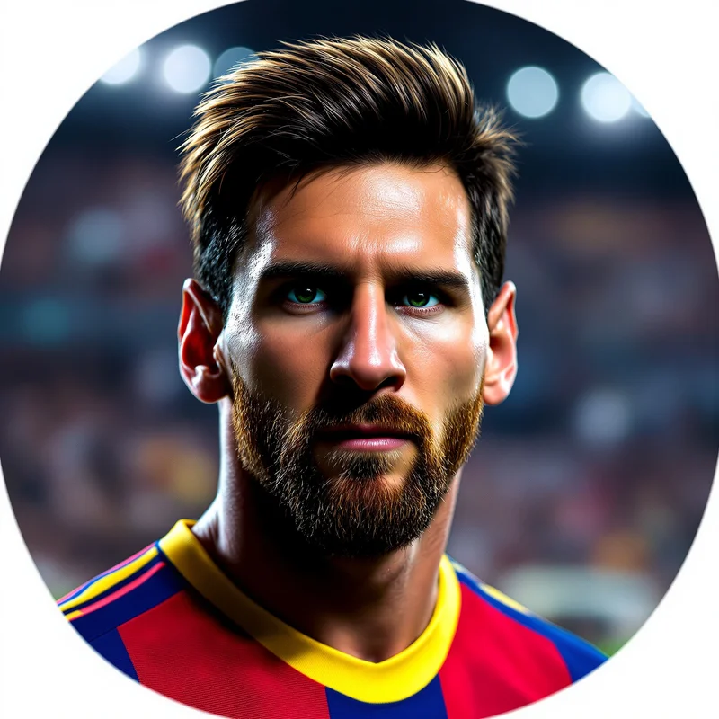 Messi avatar portrait with calm dominance