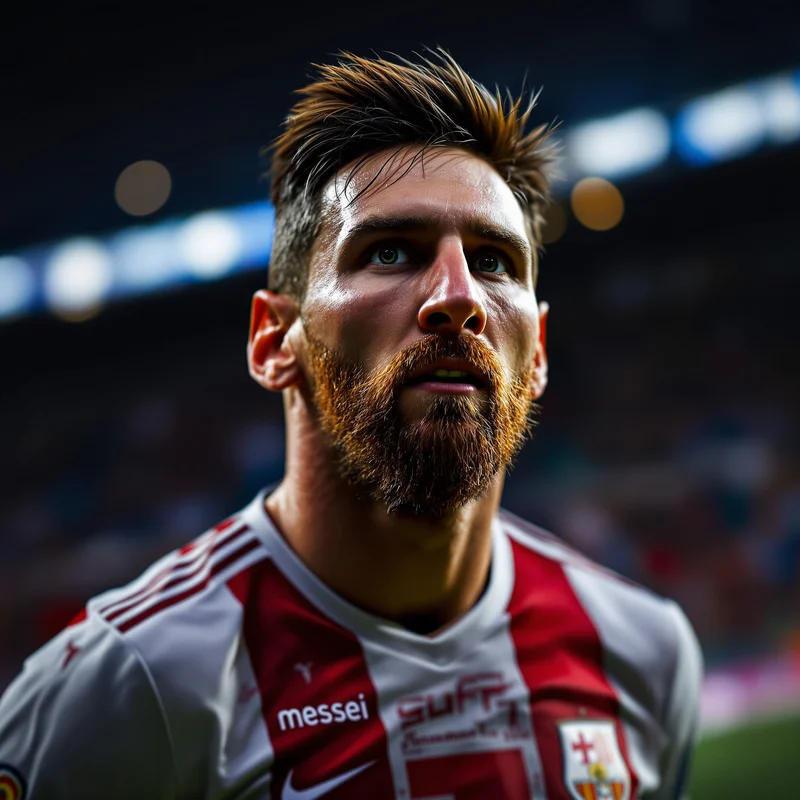 Messi avatar portrait with calm dominance