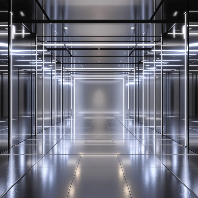 Eternal chrome metal background
