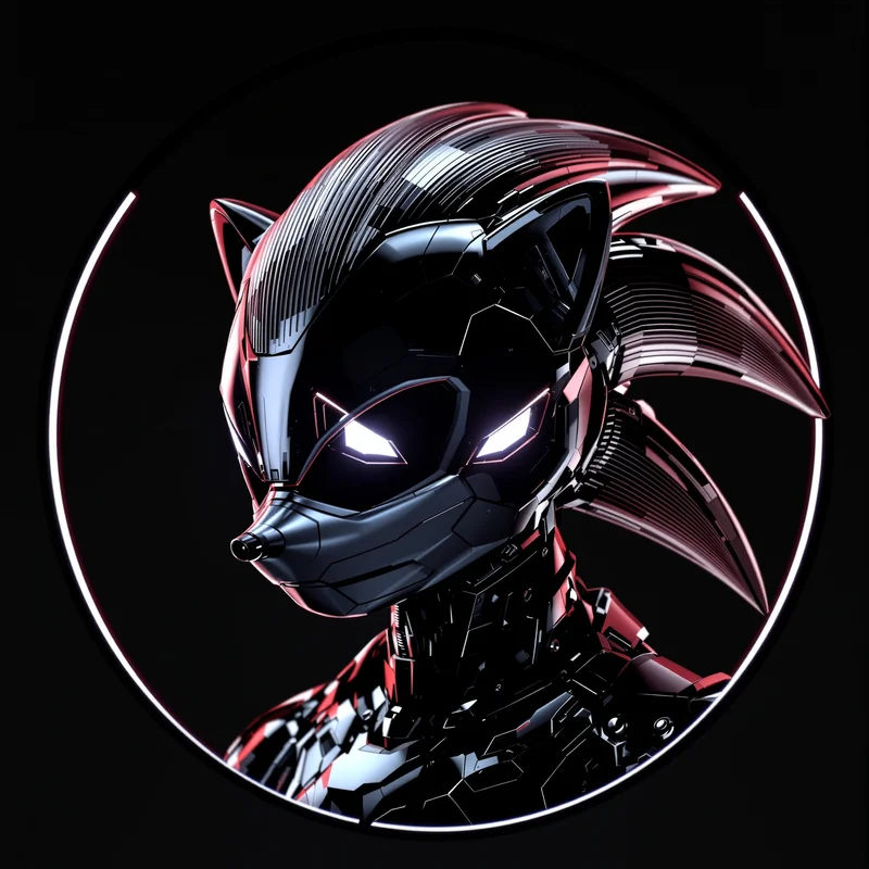 Metal Sonic PFP with cybernetic design and clear composition