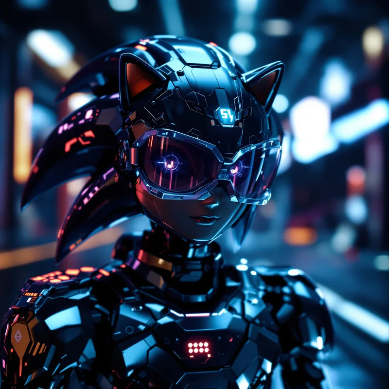 Metal Sonic PFP with cybernetic design and clear composition