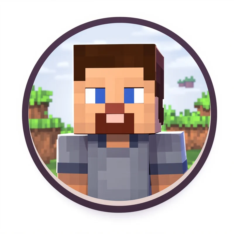 Minecraft avatar profile image with pixel clarity and strong player identity signal