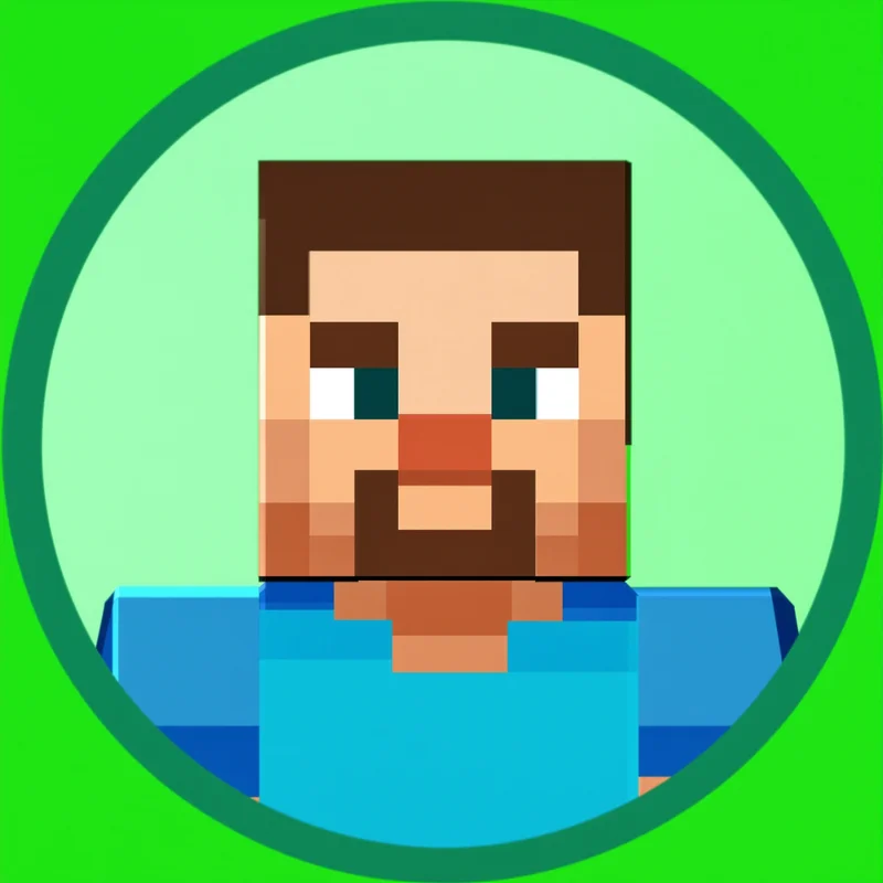 Minecraft digital identity icon with clean pixel structure and profile-circle clarity