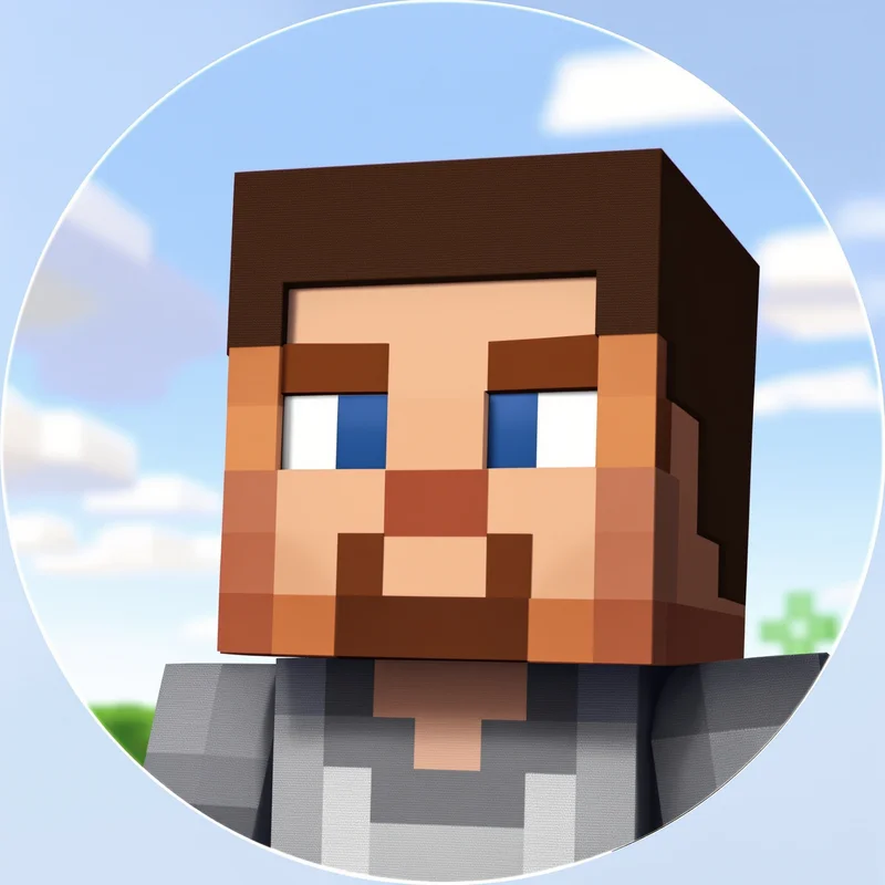 Minecraft avatar portrait with crisp block readability and strong gaming identity feel