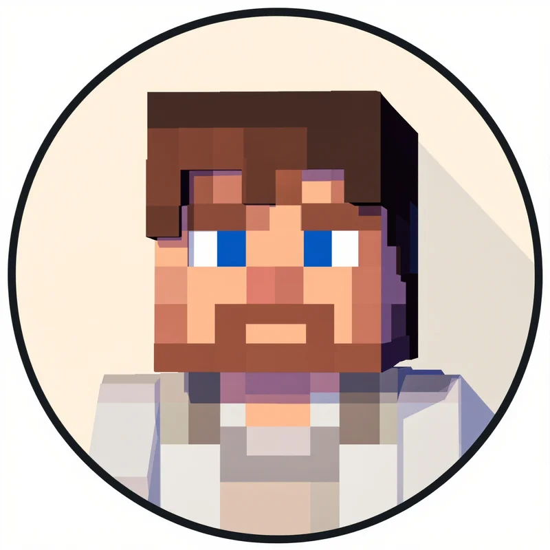 Minecraft avatar portrait with crisp block readability and strong gaming identity feel