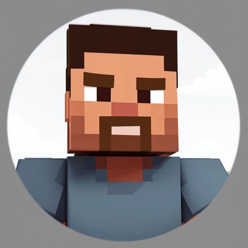Minecraft avatar portrait with crisp block readability and strong gaming identity feel