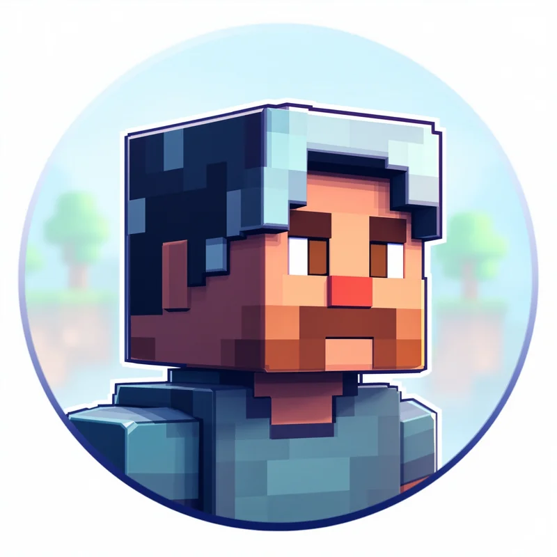 Minecraft profile image with centered block face and compact avatar readability