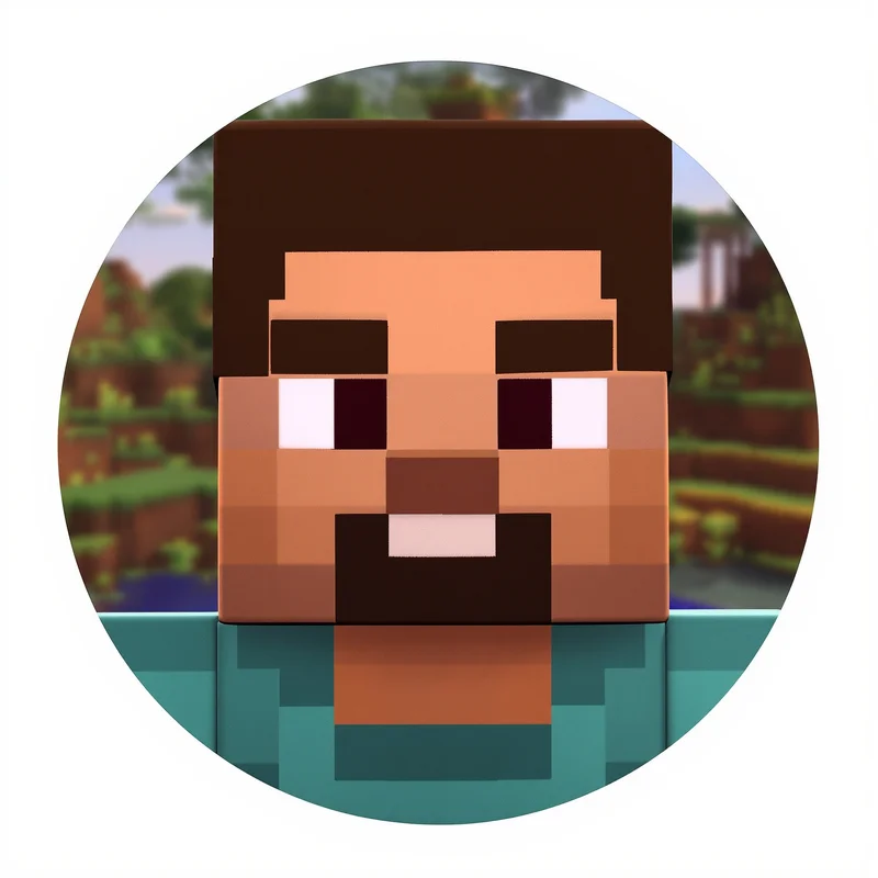 Minecraft profile image with centered block face and compact avatar readability