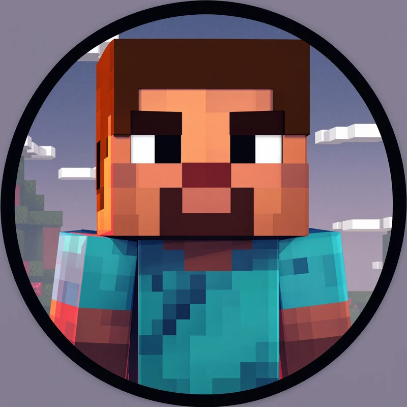 Minecraft profile image with centered block face and compact avatar readability