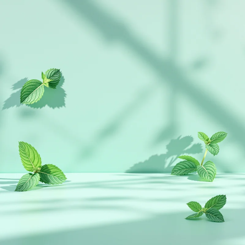 Balanced lightness mint background