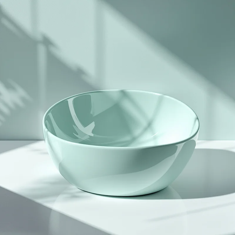 Ceramic Basin Mint Background