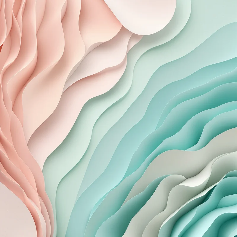 Paper Cut Layers Mint Background